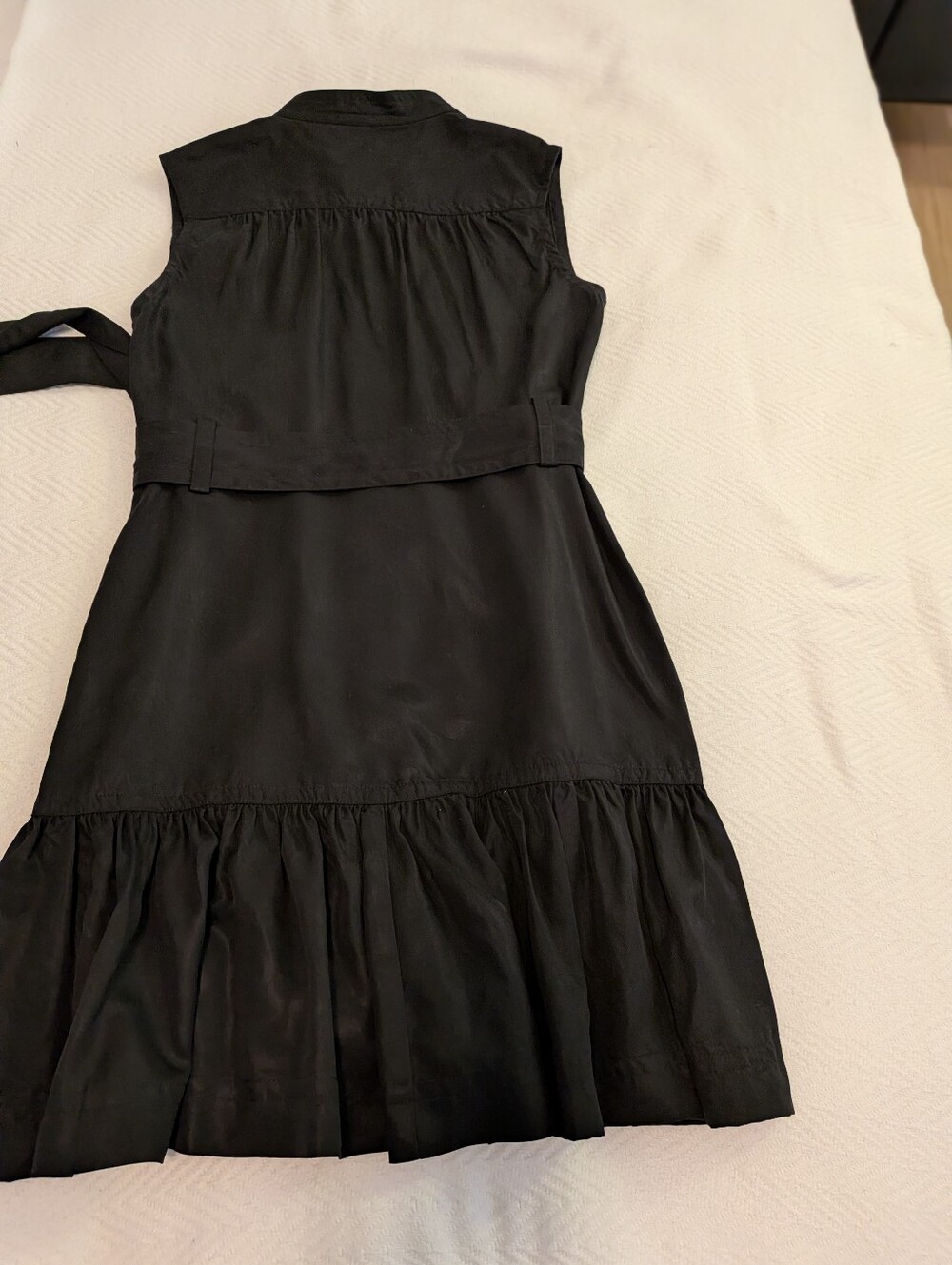 XXS Black Belted Button-up Banana Republic Dress With Pockets - Picture 3 of 7